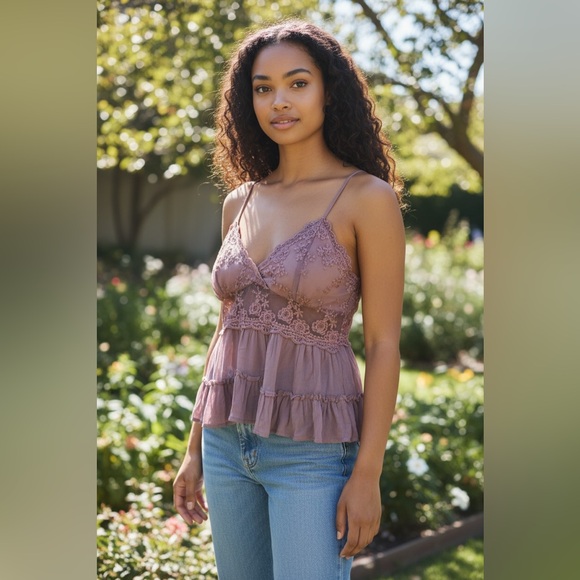 Rue21 Tops - Rue21 Purple Lace Flowy Tank Top NWOT